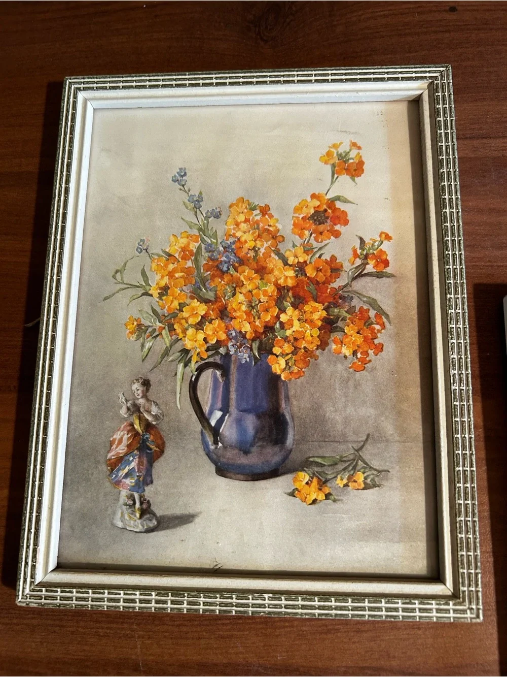 Framed Floral Wall Art Set in Yellow and Cream